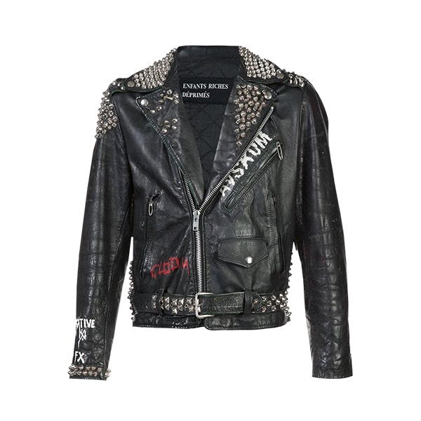 Asymmetrical Zipper Kanye West Biker Black Leather Jacket