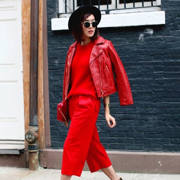 How To Wear A Red Leather Jacket In Style